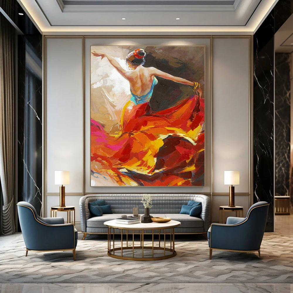 Large Hand Painted Abstract Art for Bedroom & Hallway DLZ2016