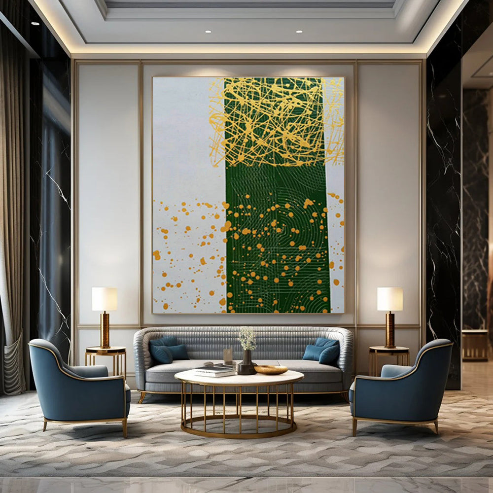 Hand - Painted Abstract Art for Living Room and Cottage Hallway DLZ0776