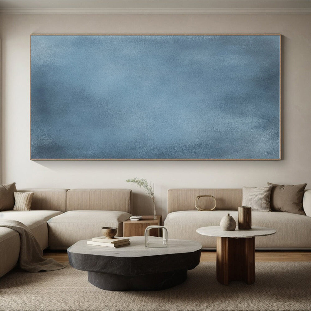 Blue Abstract Painting with Subtle Depth GER134