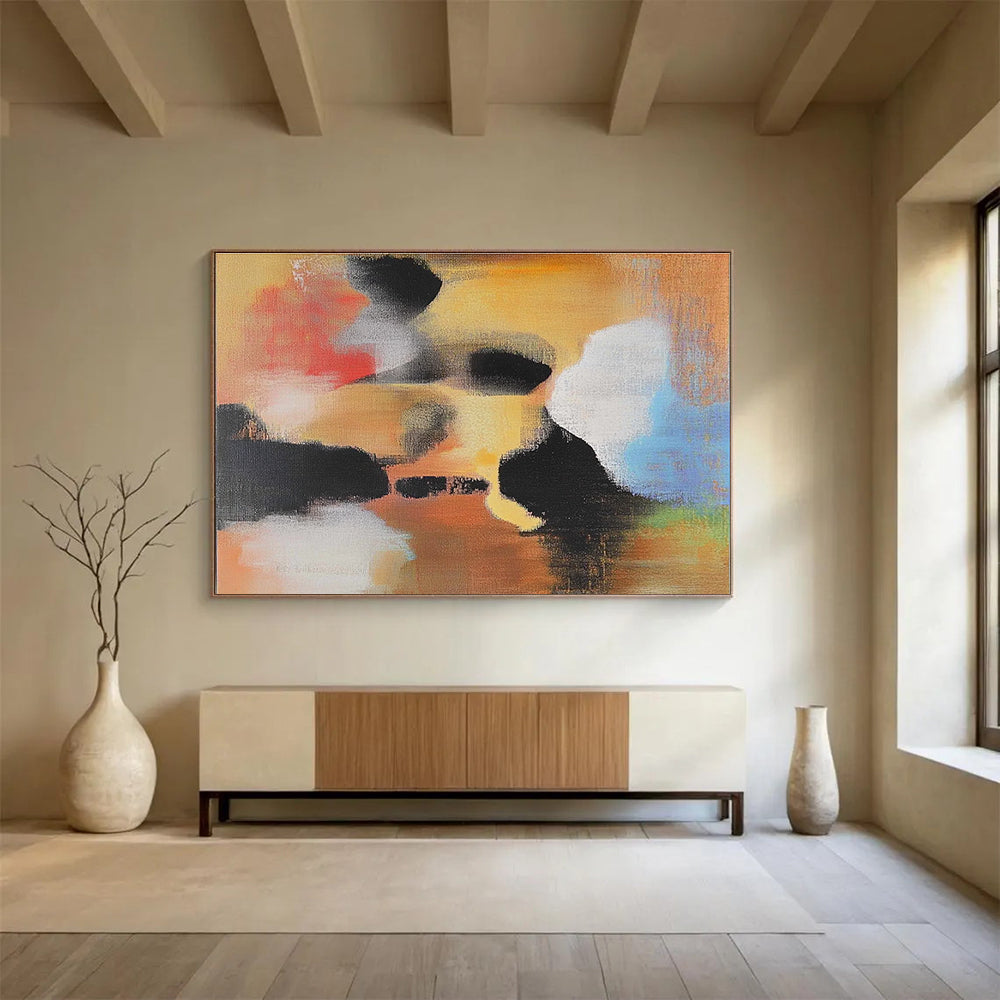 Soft Color Abstract - Subtle Tonal Abstract Painting DYP002