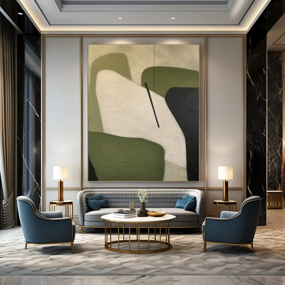 Large - Scale Hand - Painted Abstracts for Office Break Room Refrigerator Doors & Dining Room Sideboard Drawer Inserts DLZ0900