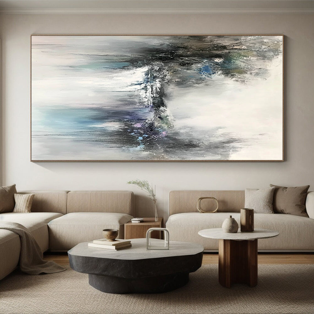 Waterfall Abstract Painting with Flowing Textures GER436
