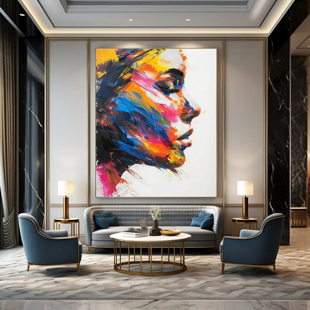 Colorful Abstract Portrait Painting ADGE089
