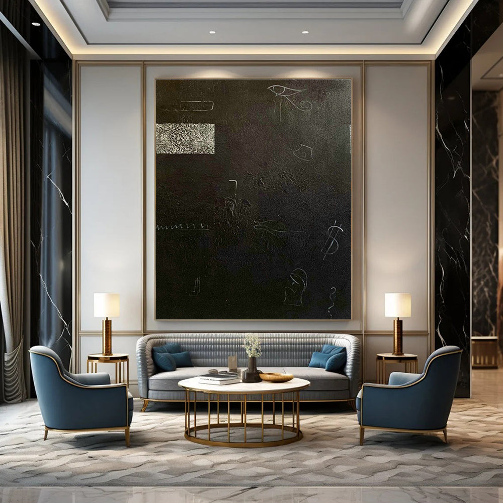 Abstract Hand - Painted Murals for Dining Room and Hallway DLZ0767