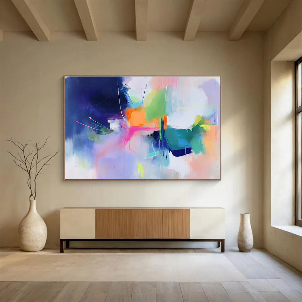 Colorful Abstract Fusion Painting with Vivid Hues DYP470