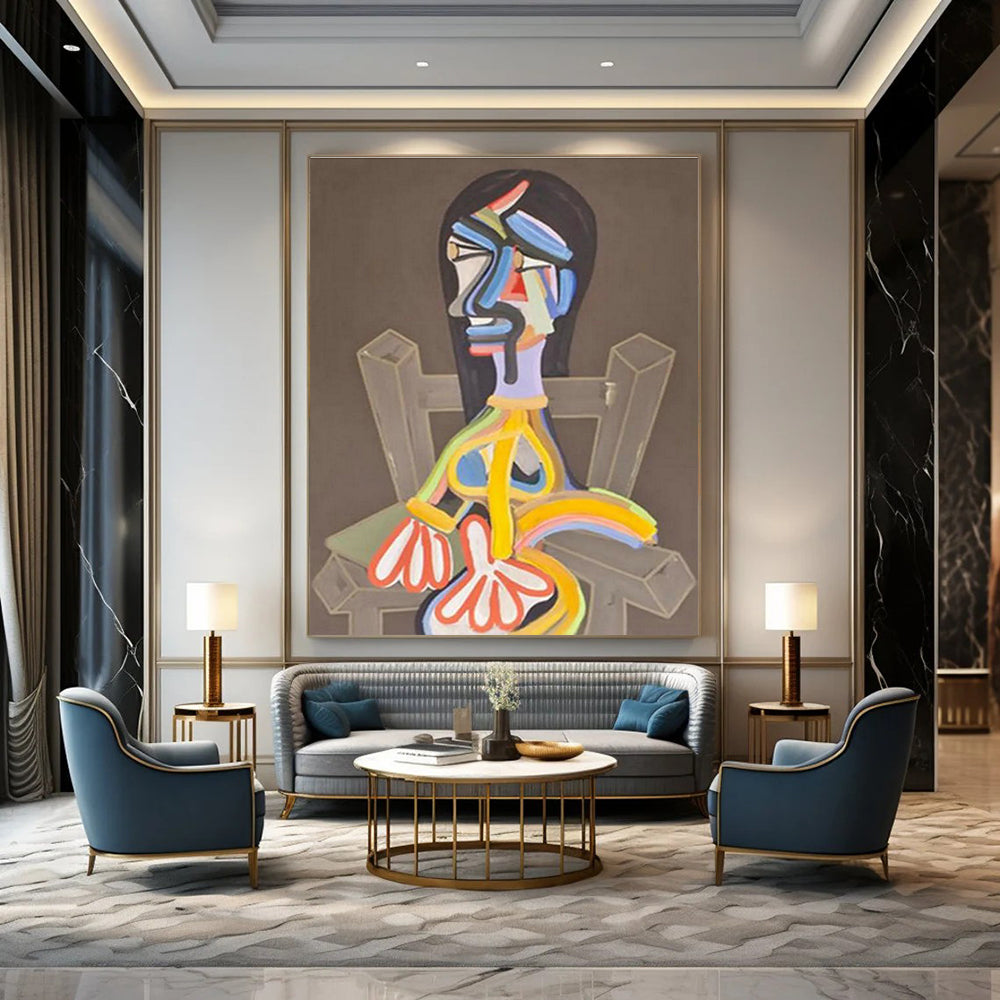 Massive Custom - Fit Hand Painted Abstract Artwork for Bedroom and Hallway DLZ2153
