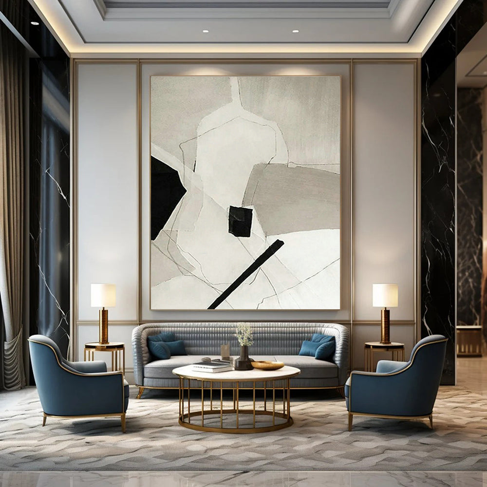 Hand - Painted Abstract Canvases for Cottage Dining Room Hutch Drawer Fronts & Hallway Coat Closet Shelf Dividers DLZ0881