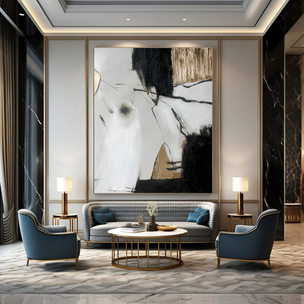 Large-Scale Custom-Made Abstract Wall Hanging for Living Room & Hallway DLZ1012