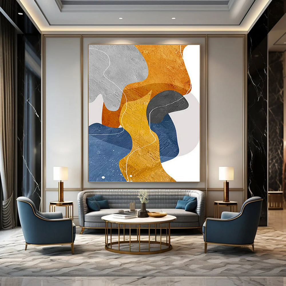 Gigantic Custom-Tailored Handmade Abstract Painting for Entryway & Hallway DLZ2250