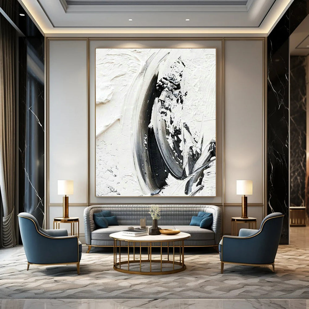 Customization of Large - sized Hand - Painted Abstract Paintings for Living Room, Become the Focal Point of the Space DLZ0372