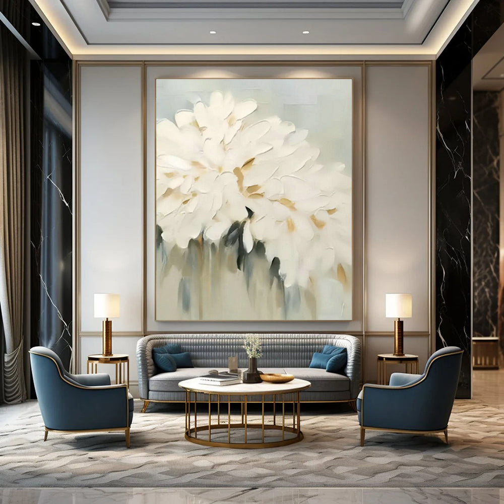 Hand - Painted Custom Abstract Canvases for Cottage Living Room Fireplace Mantel Tiles & Dining Room Buffet Cabinet Inserts DLZ0861