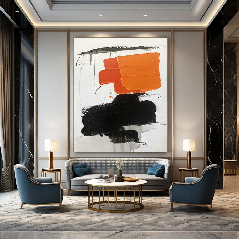 Extra - Vast Hand - Painted Abstract Canvases for Bedroom Window Walls and Cottage Hallway Storage Benches DLZ0799