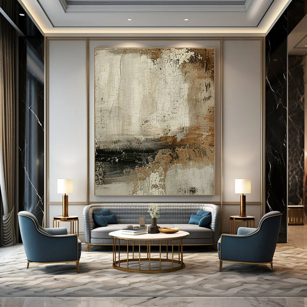 Custom - Made Hand - Painted Abstract Canvases for Bedroom Nightlight Backings & Cottage Hallway Broom Closet Doors DLZ0873