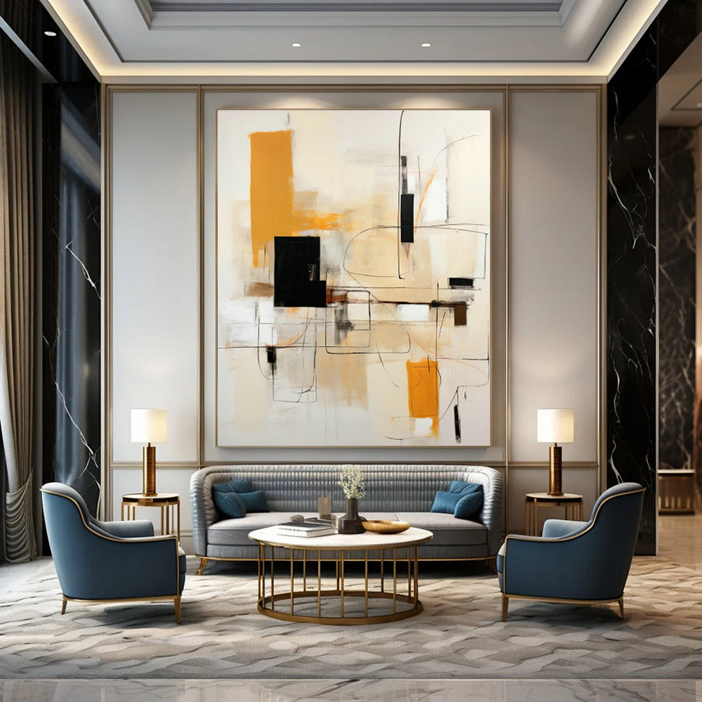 Vast Hand - Painted Abstract Murals for Hallway Staircase Landings & Cottage Outdoor Kitchens DLZ0612