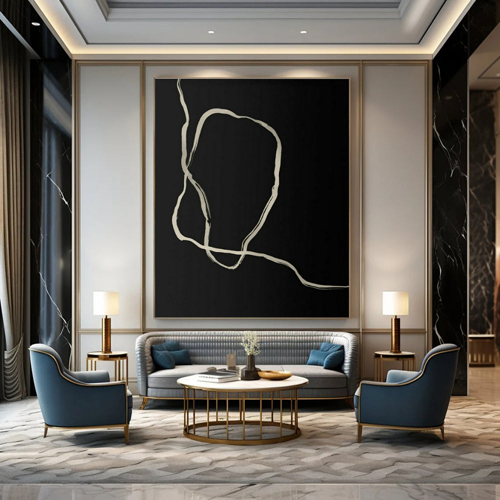 Large - Scale Custom Hand - Painted Abstract Art for Bedroom and Living Room DLZ0516