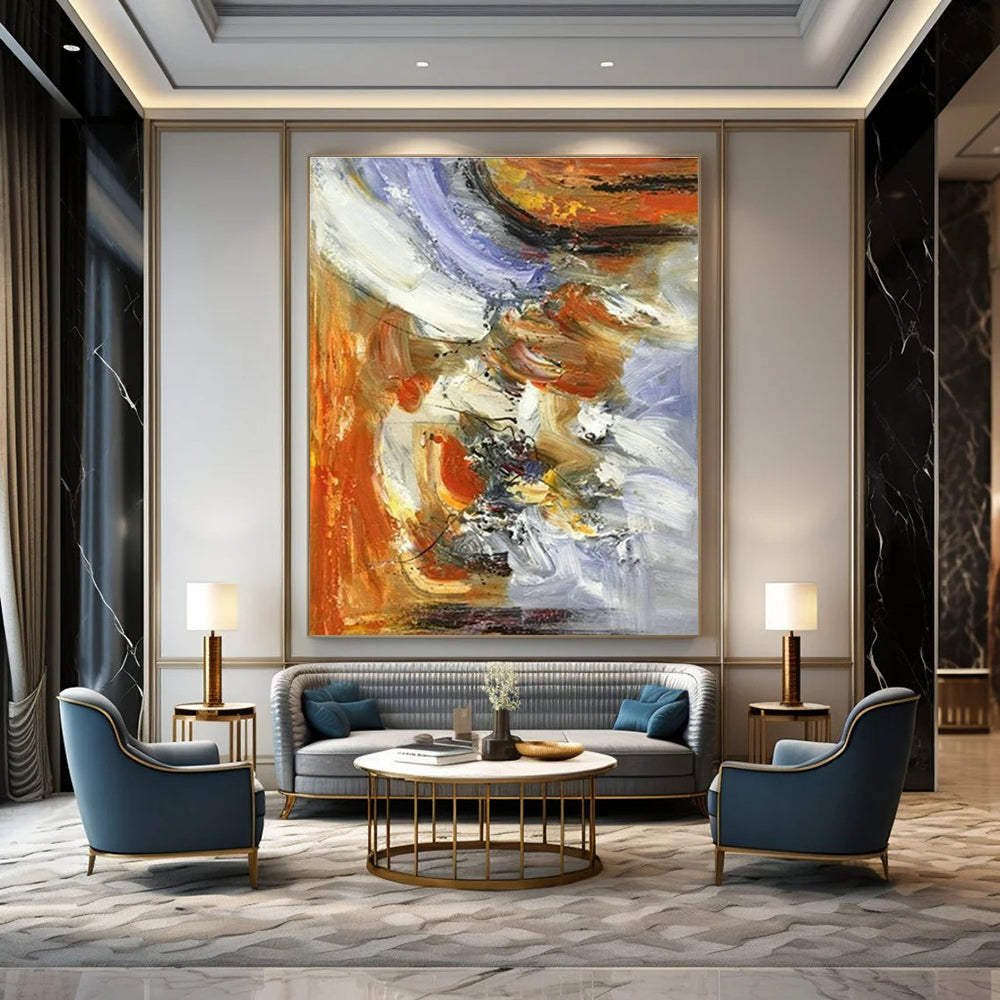 Large Hand-Painted Abstract Decor for Dining Room and Hallway DLZ1460