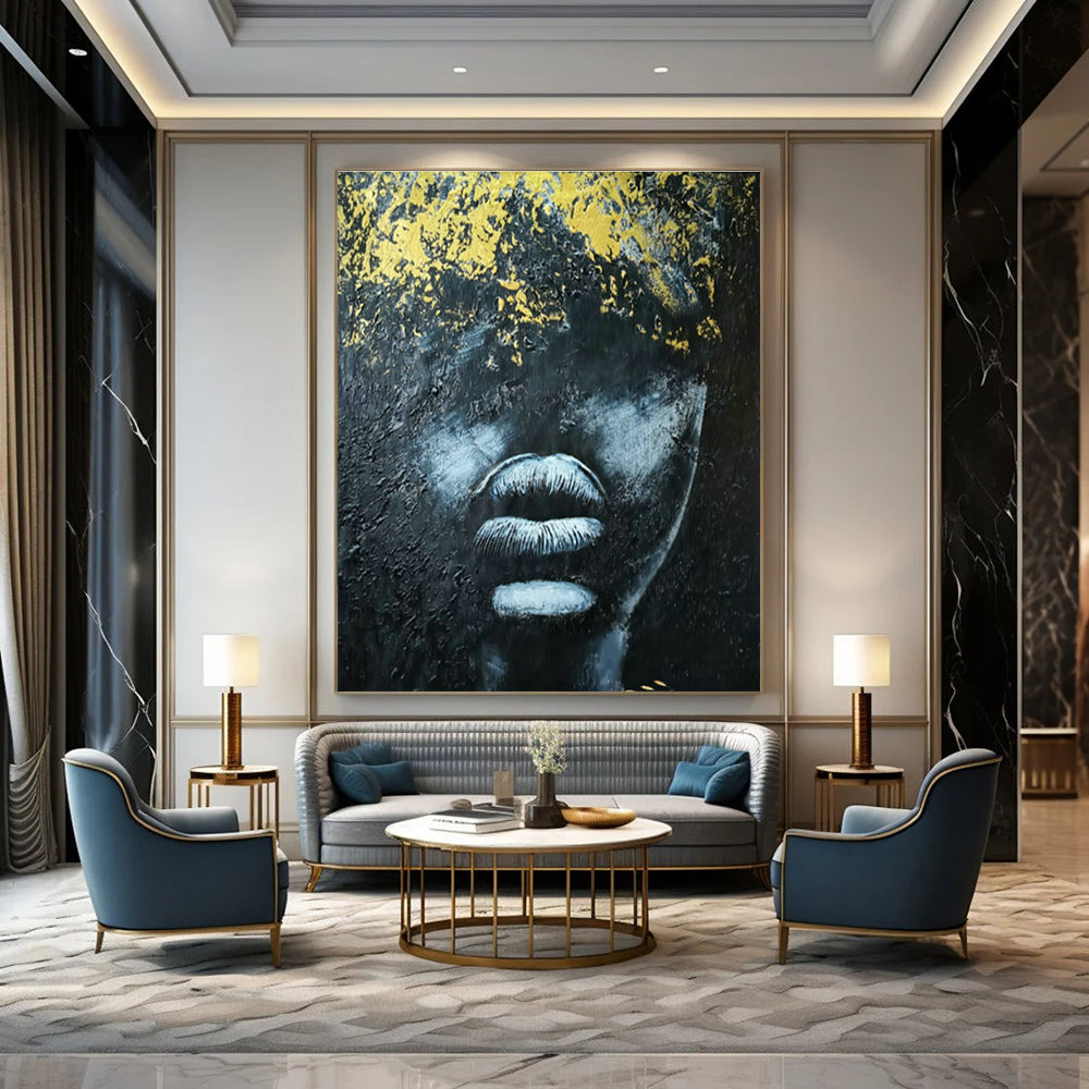 Original Hand-Painted Abstract Canvas for Office and Cottage Dining Room DLZ1610