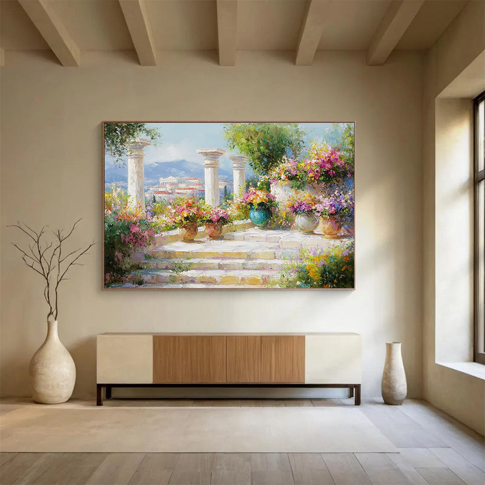 Garden with Columns - Classical Landscape Painting DYP059