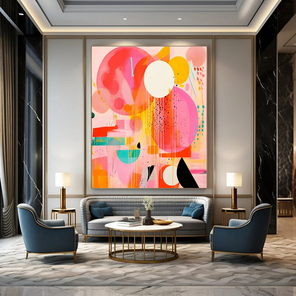 Immense Made-to-Measure Hand Painted Abstract Art for Office & Dining Room DLZ2090
