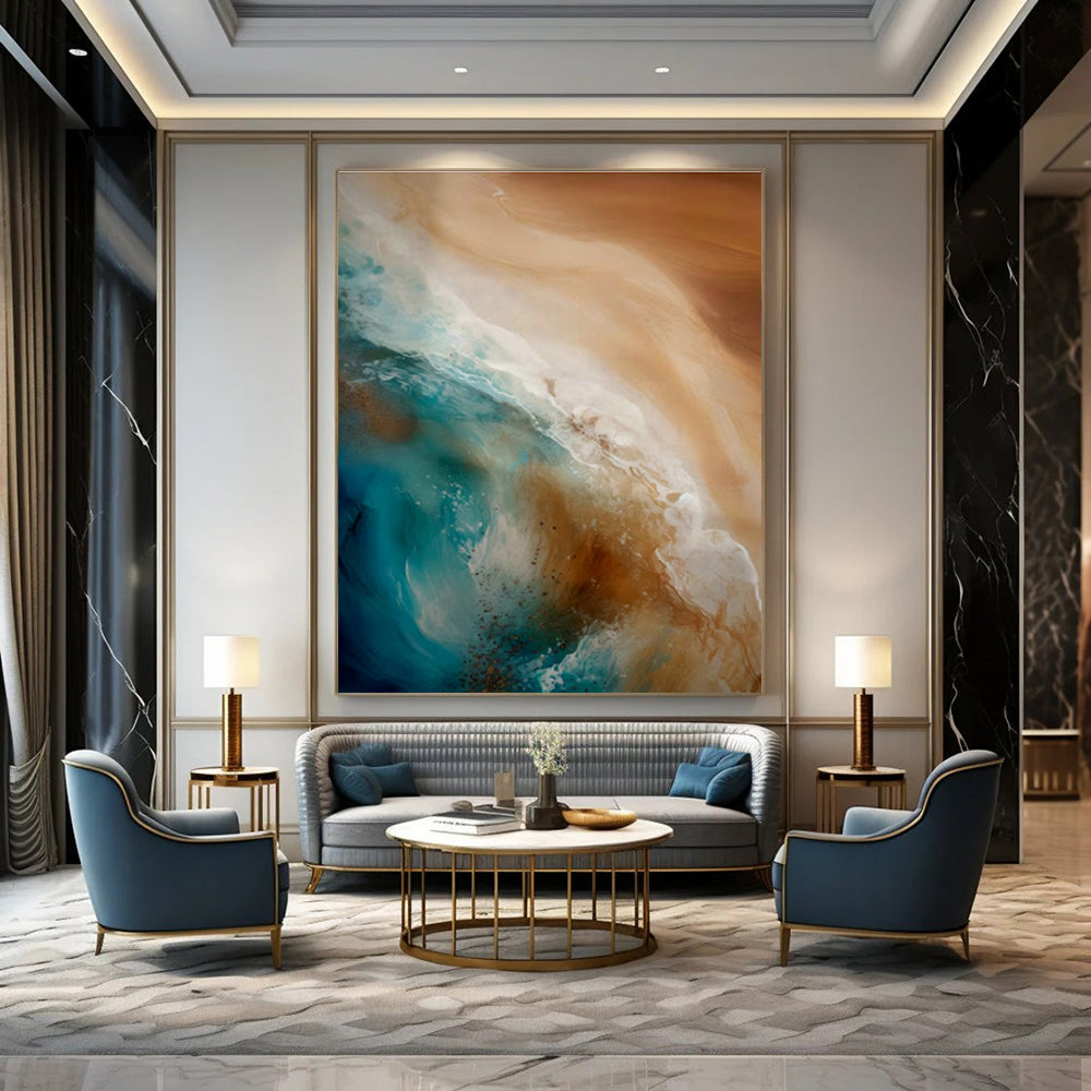 Original Handmade Abstract Painting for Dining Room & Hallway DLZ1645