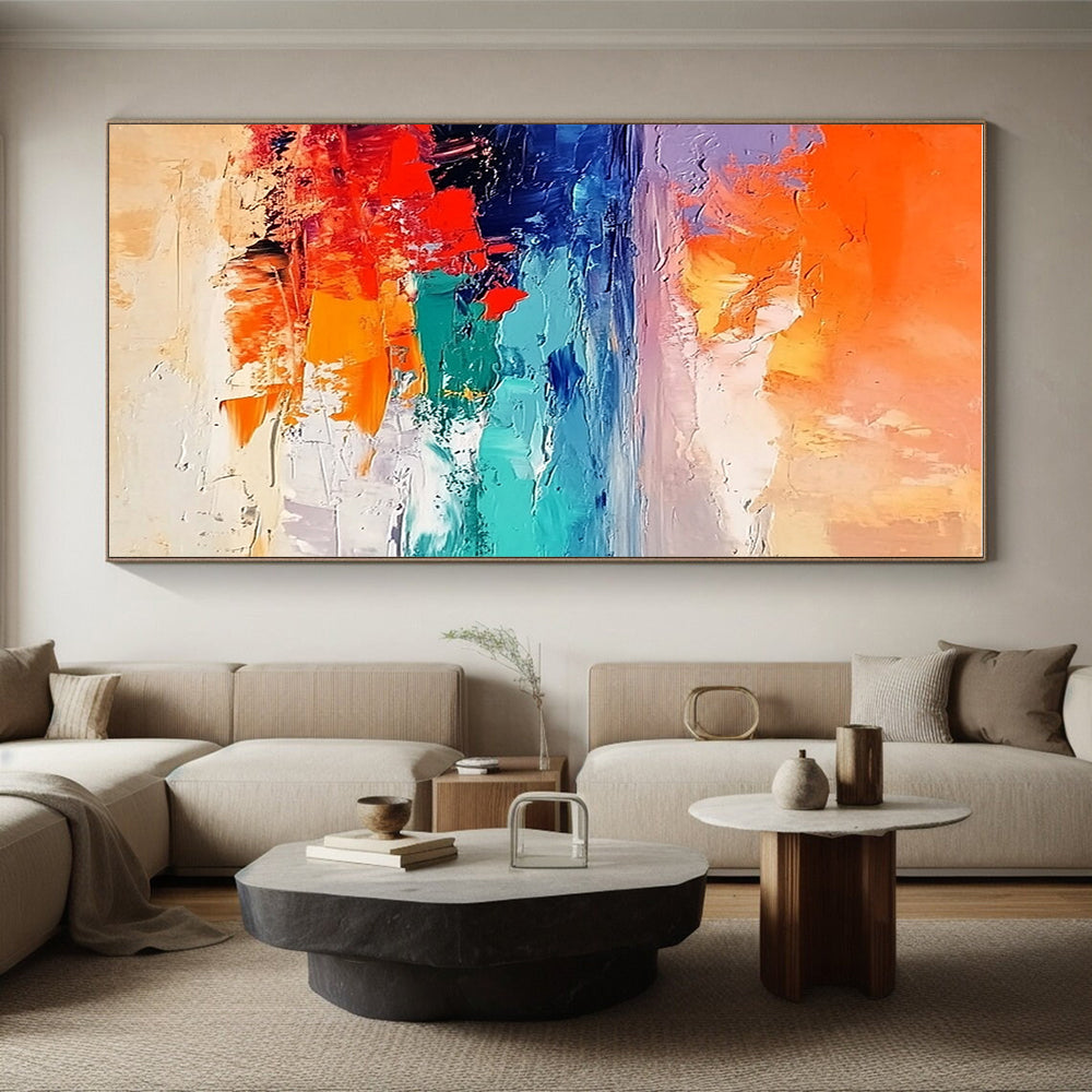 Colorful Sea Sunset Abstract Painting with Vivid Hues GER580