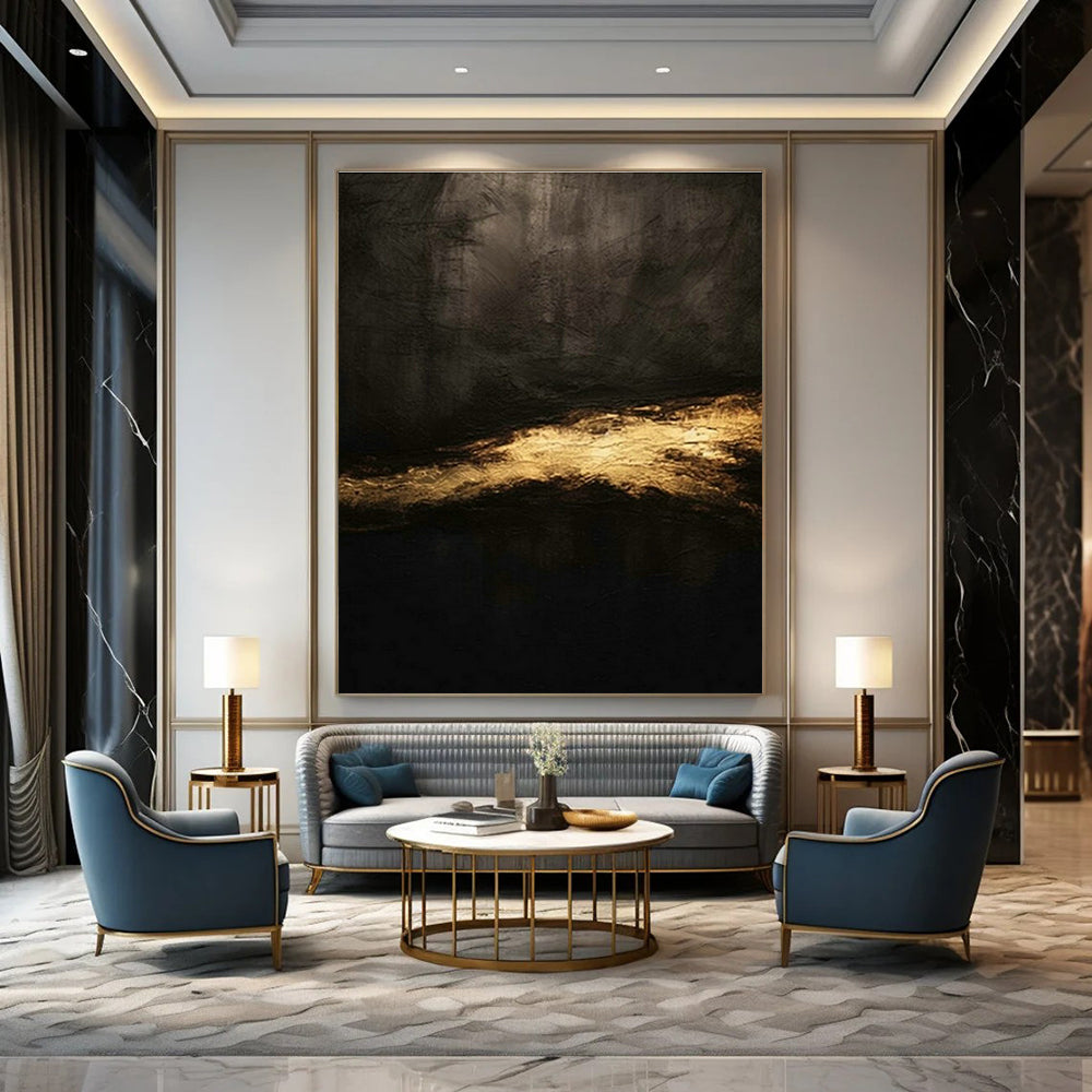 Large Custom Handmade Abstract Canvas for Cottage Office and Bedroom DLZ1532