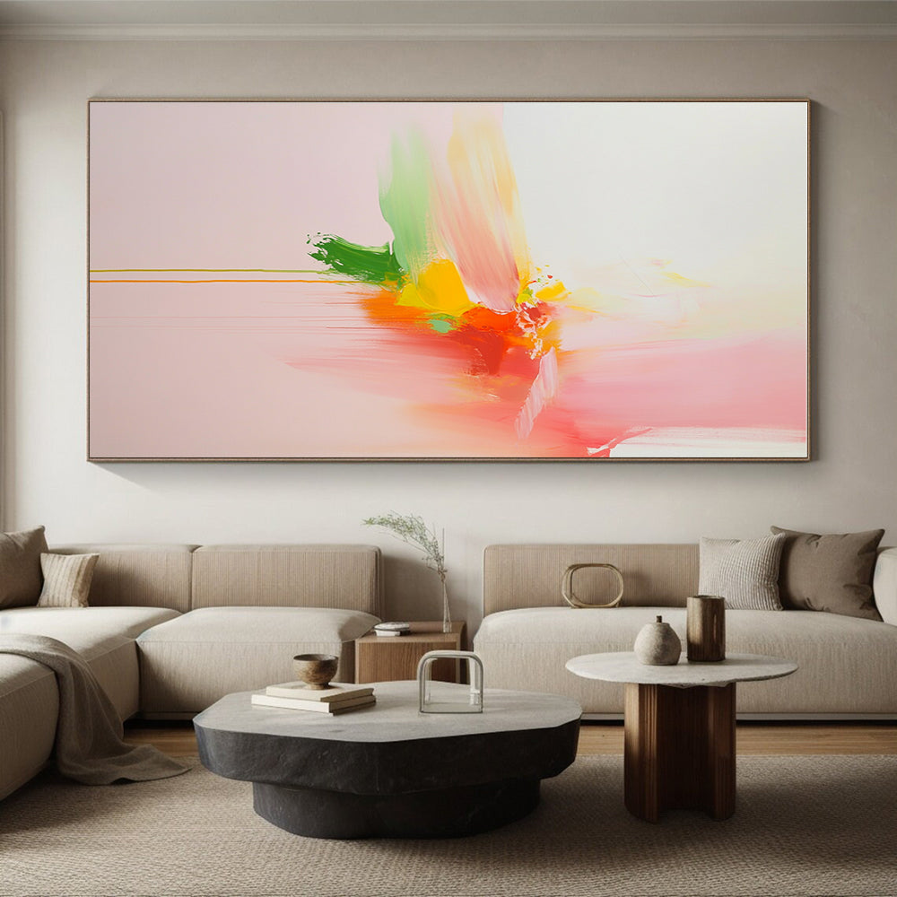 Pastel Color Burst Abstract Painting with Soft Dramatics GER146