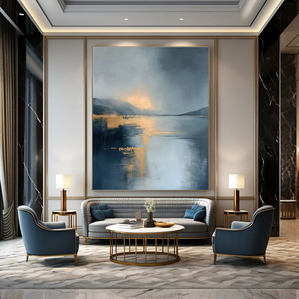 Large Customizable Handmade Abstract Wall Decor for Living Room Fireplace Surround and Office Break Room Wall DLZ1837