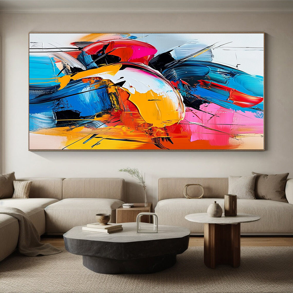 Colorful Dynamic Abstract Painting with Vivid Hues GER596