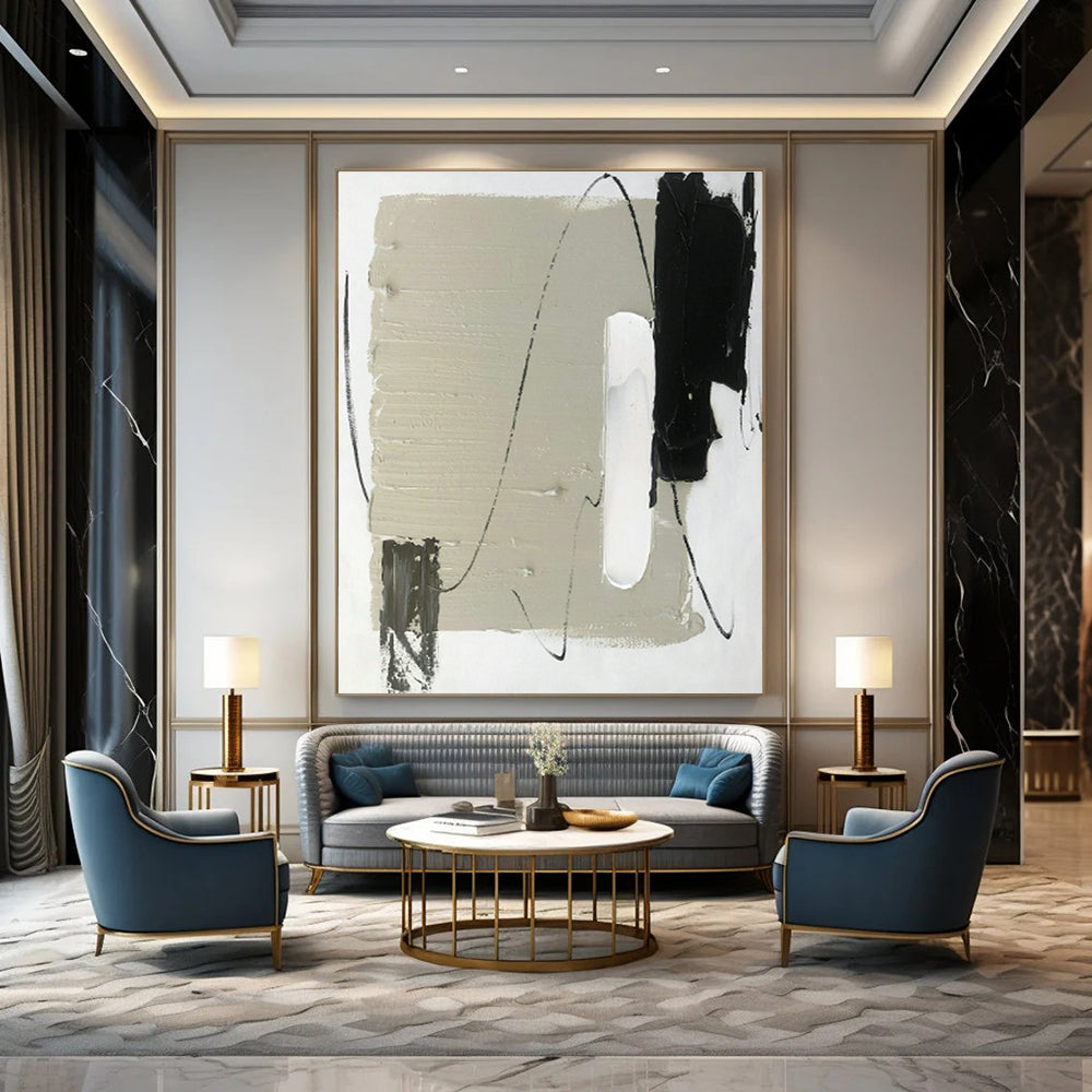 Custom Abstract Paintings for Cottage Office Lofts & Bedroom Canopy Beds DLZ0812