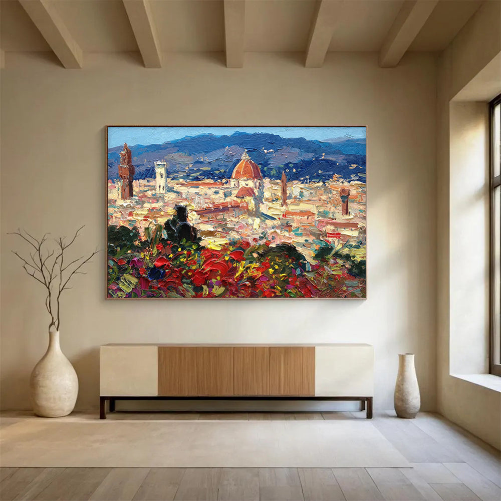 Colorful Florence Cityscape Abstract Painting THY463