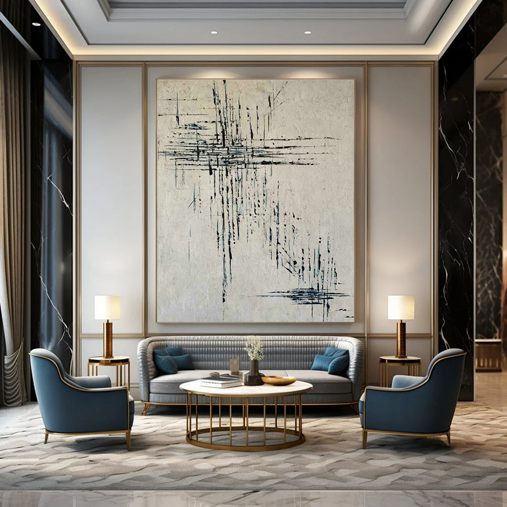 Large - Format Hand - Painted Abstracts for Office and Living Room DLZ0766