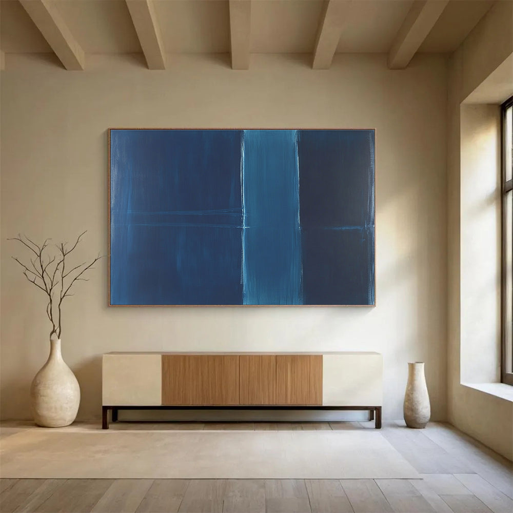 Deep Blue Abstract Painting DYP106