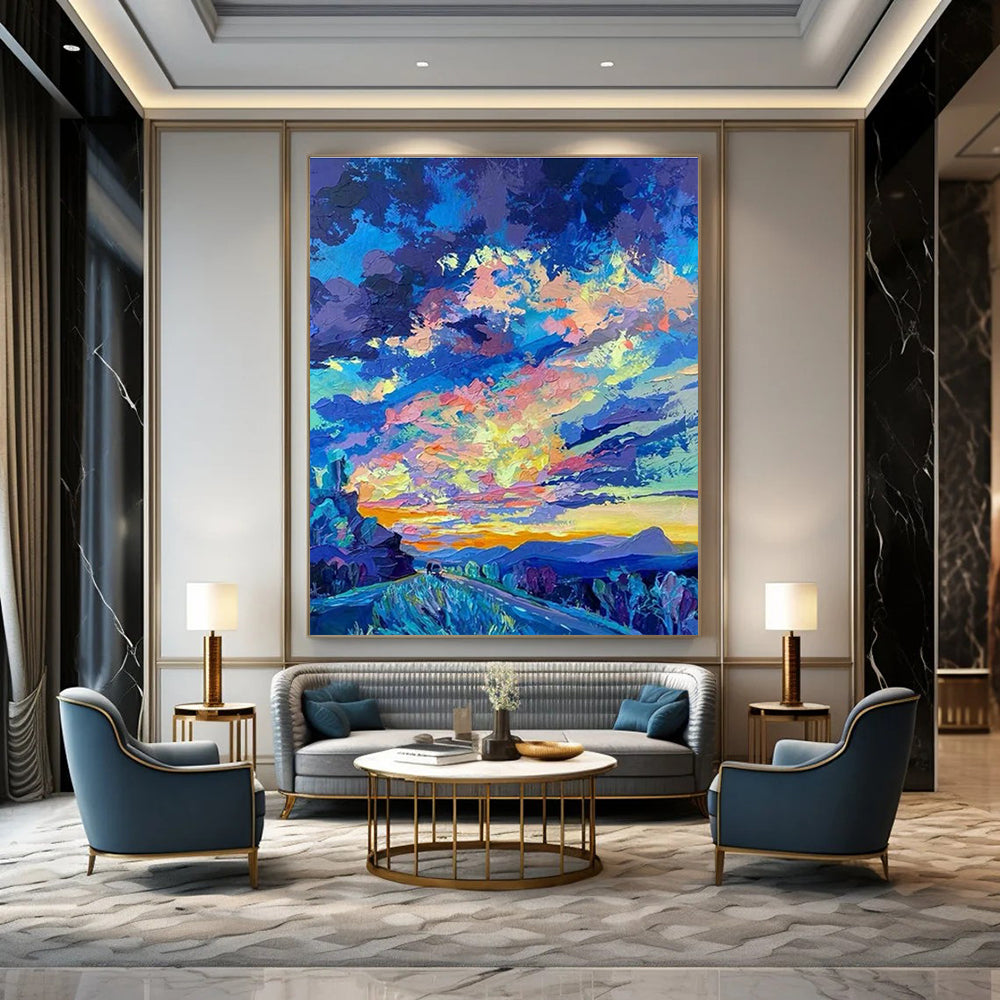 Custom Abstract Paintings for Bedroom Dressing Room Vanity Stool Seats & Office Branding Zone Display Rack Feet DLZ0920