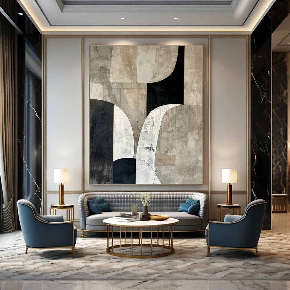 Hand - Painted Extra - Large Abstract Work for Bedroom & Living Room DLZ1327