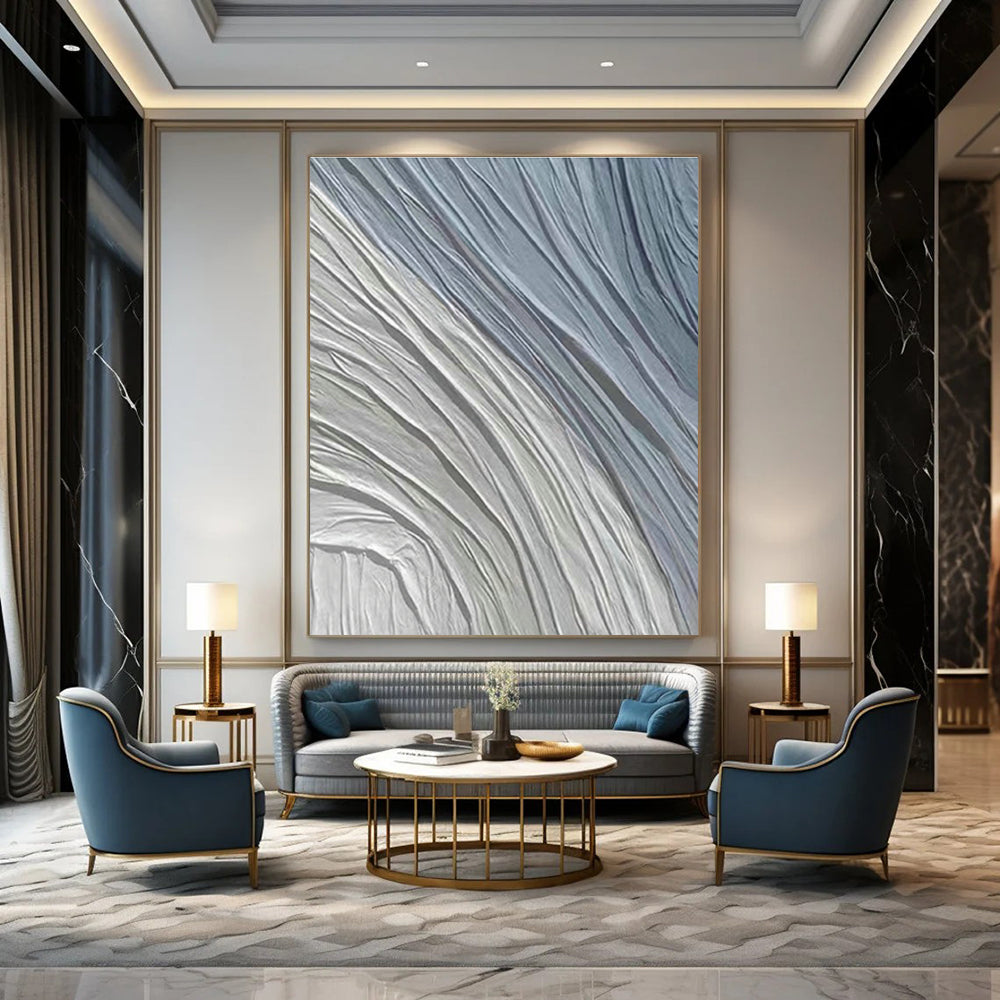 Grand - Sized Custom Hand - Painted Abstracts for Cottage Dining Rooms & Entryway Vestibules DLZ0580
