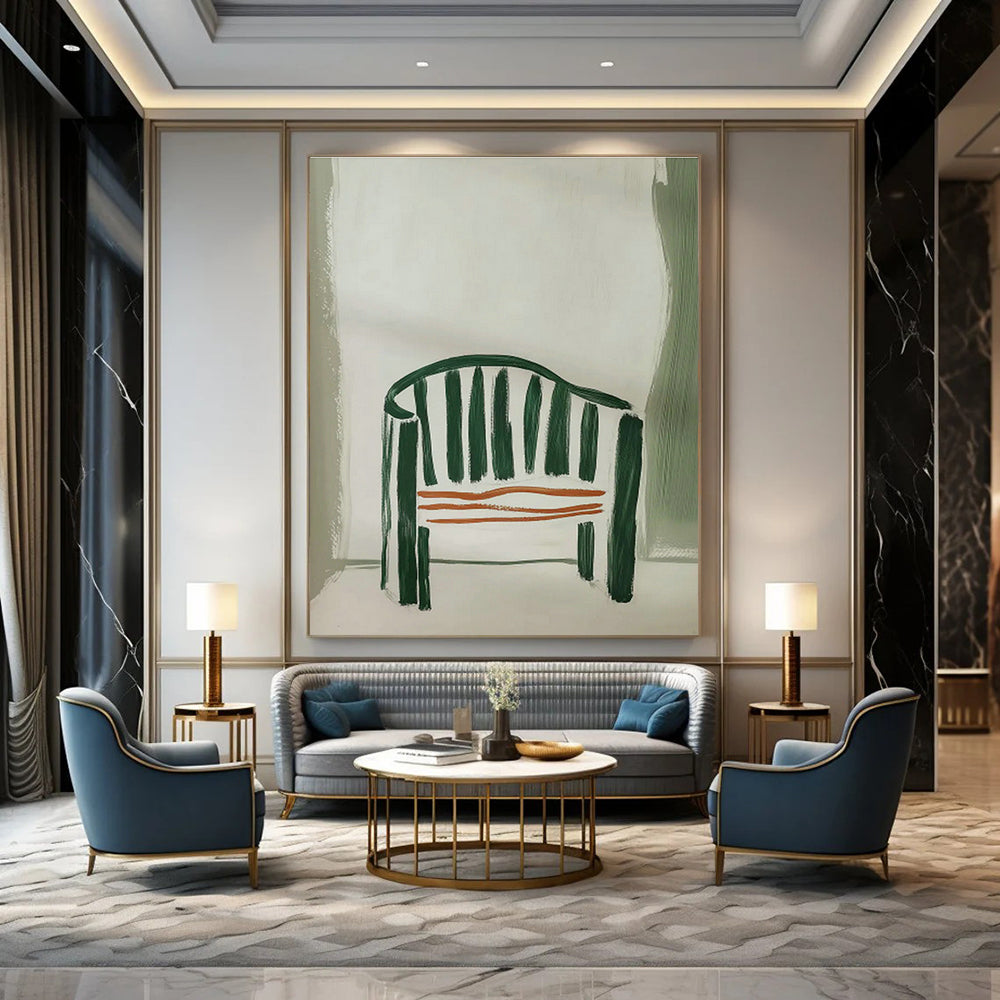 Oversized Hand - Painted Abstract Canvases for Bedroom Walk - in Closets & Dining Room Butler's Pantries DLZ0683