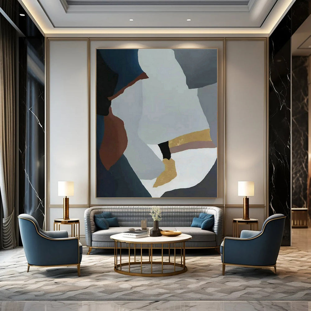 Large - Sized Hand - Painted Abstract Canvases for Living Room and Office DLZ0530