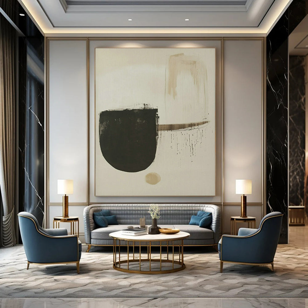 Large Custom Handmade Abstract Canvas for Cottage Office and Living Room DLZ1832
