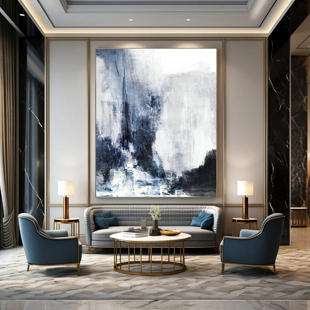 Oversized, Customizable Hand Painted Abstract Art for Bedroom & Entryway DLZ2037