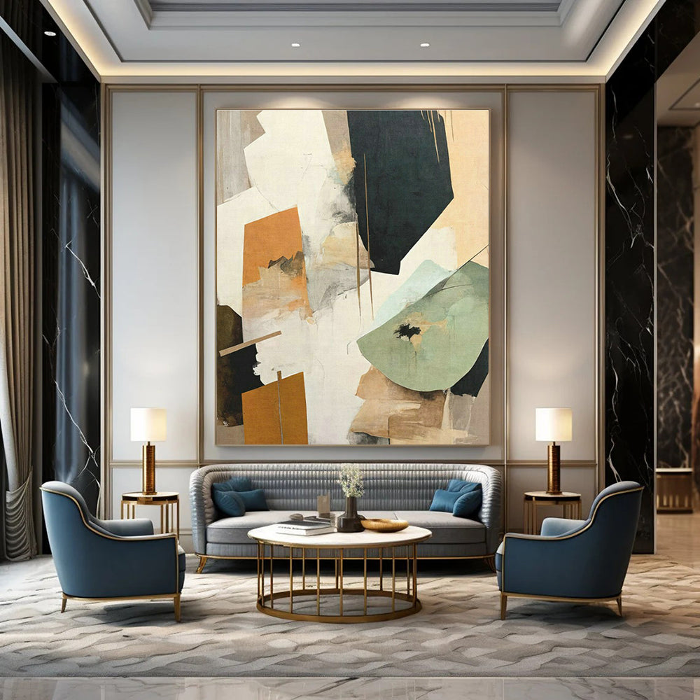 Large Hand-Painted Abstract Painting for Bedroom and Cottage Office DLZ1627