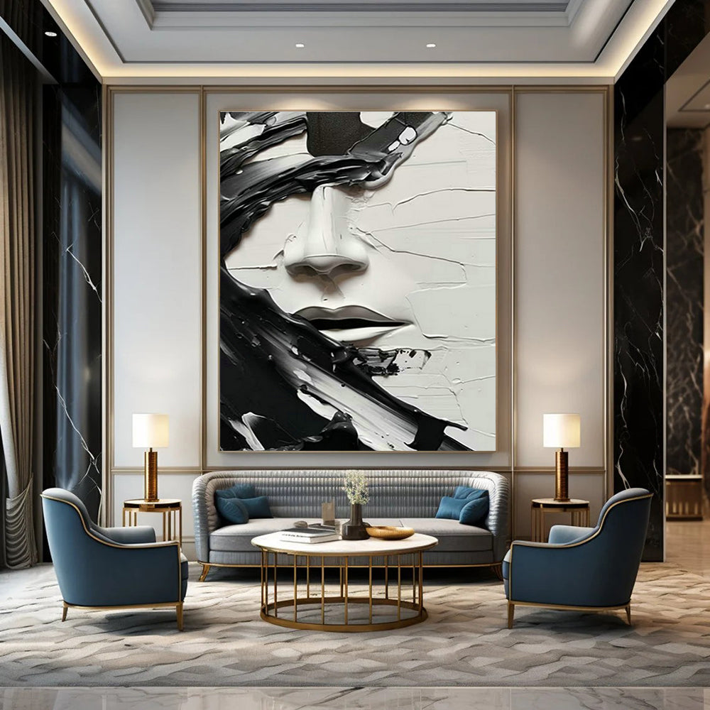 Customizable Handmade Abstract Wall Art for Bedroom and Cottage Hallway DLZ1548