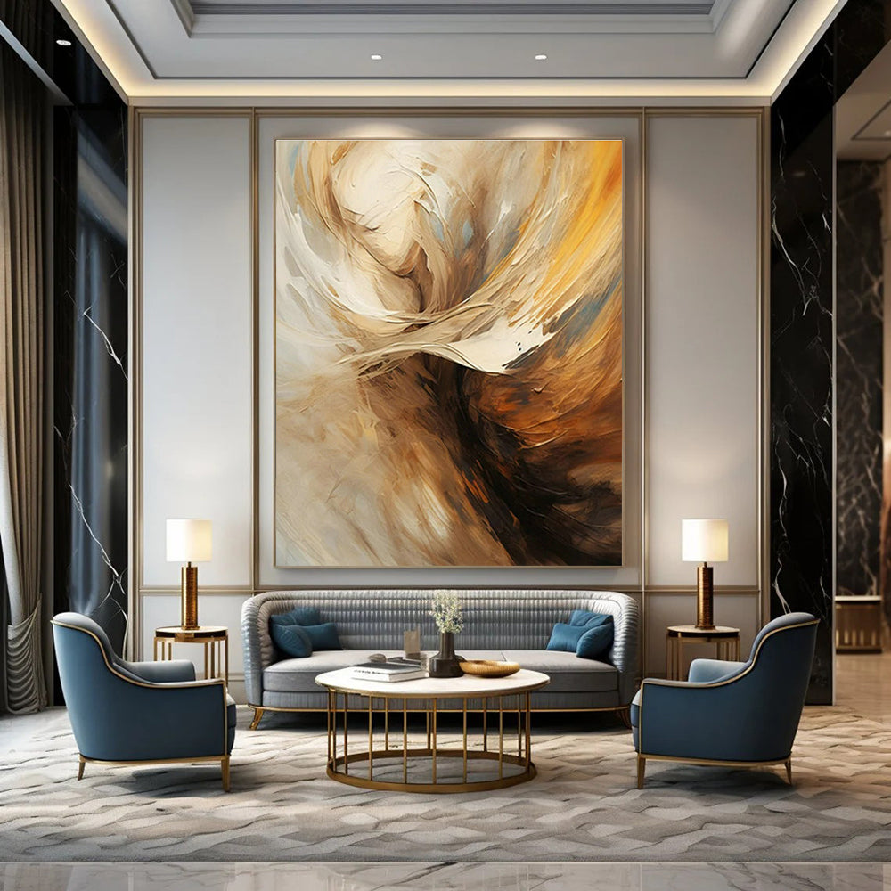 Hand-Crafted Abstract Decor for Cottage Living Room Entertainment Center Wall and Bedroom Dresser Wall DLZ1701