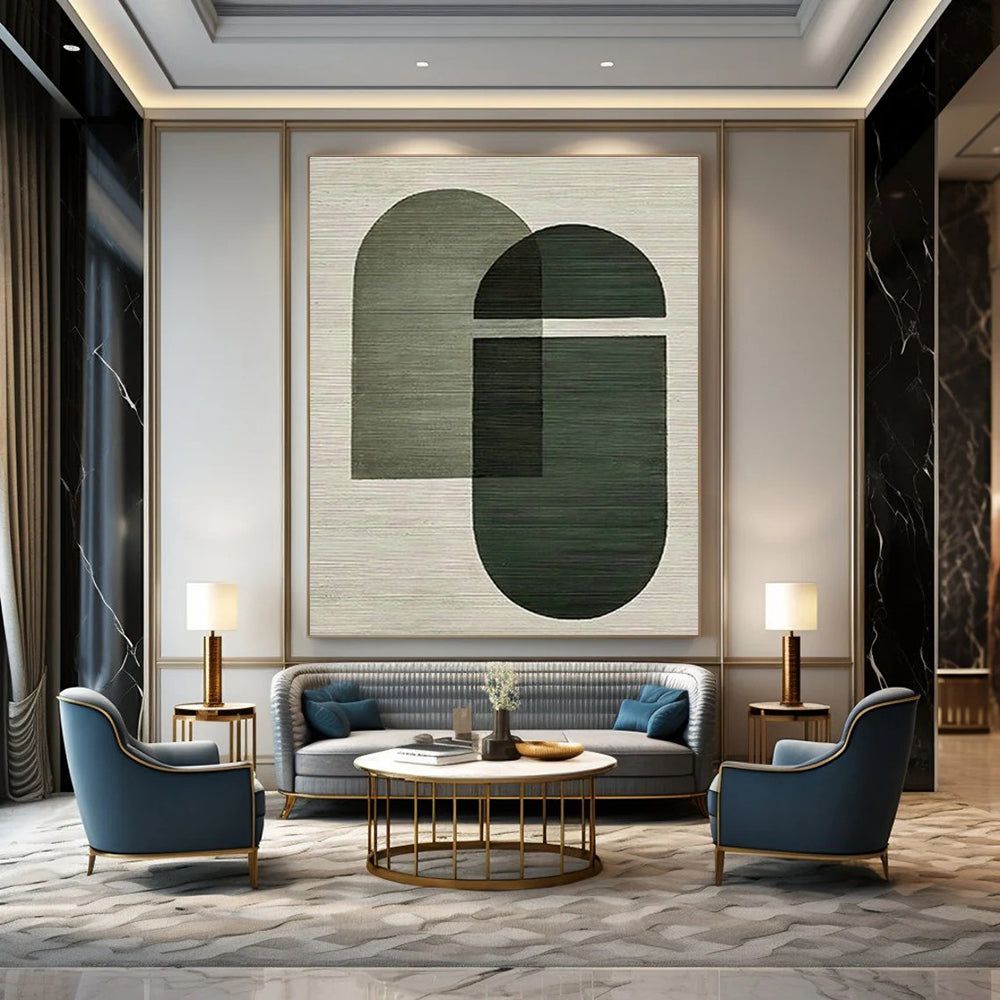 Oversized Custom Abstract Artwork for Dining Room & Entryway DLZ1138