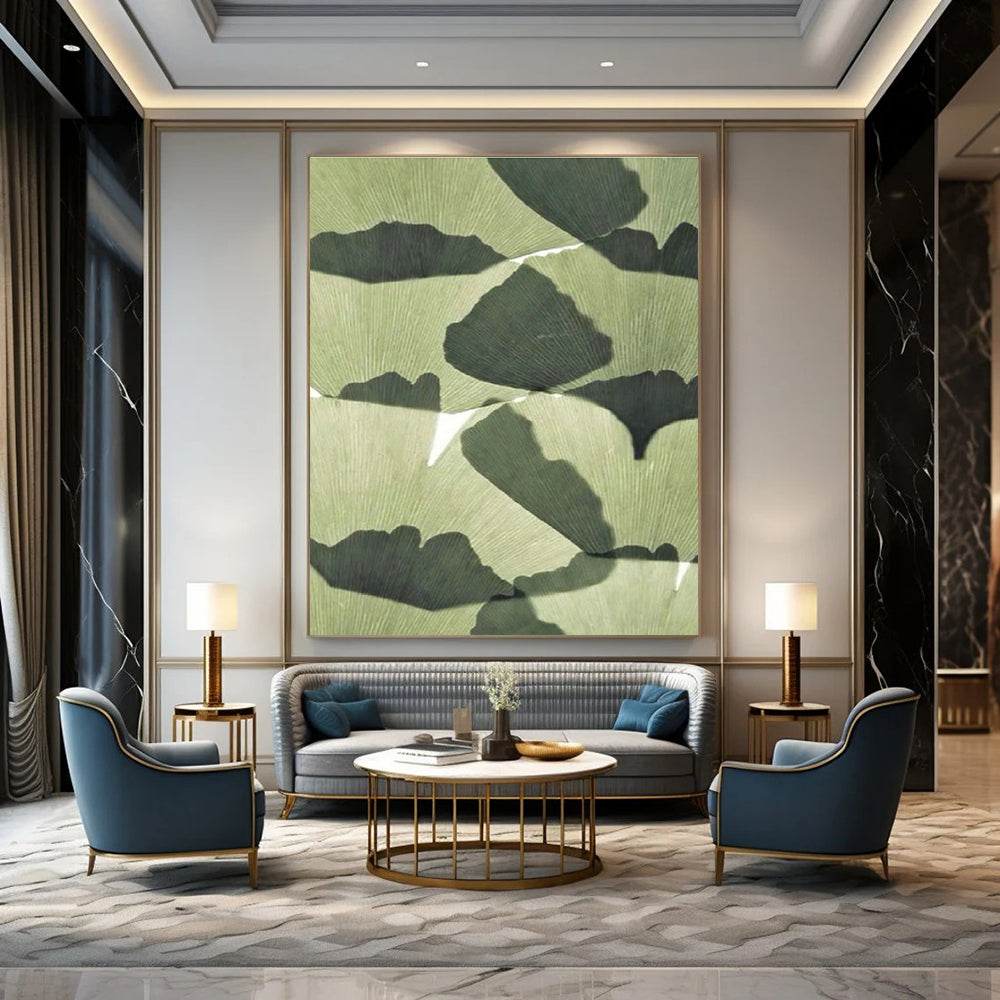 Monumental Custom Abstract Mural for Dining Room & Entryway DLZ1077