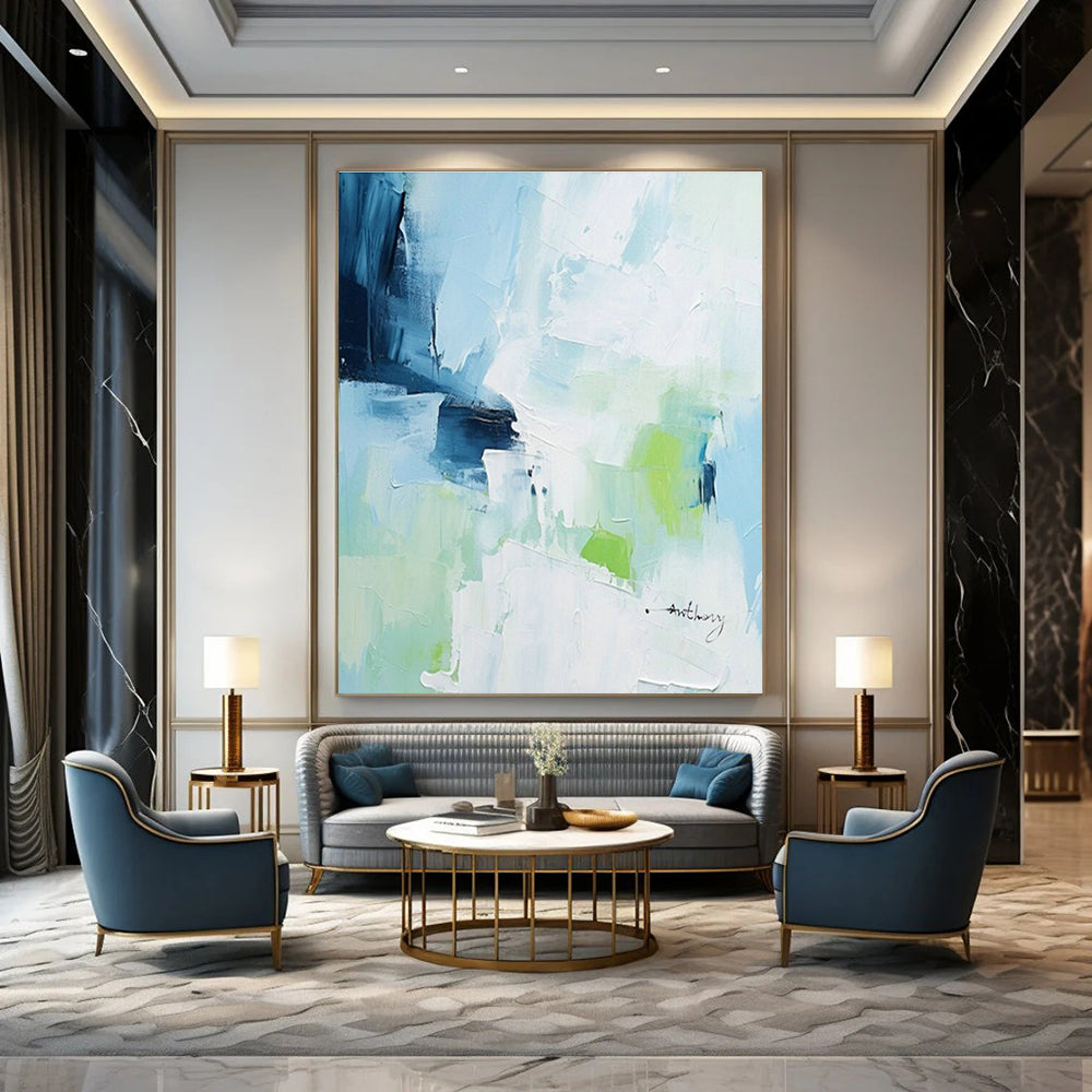 Handmade Abstract Wall Art for Cottage Office & Bedroom DLZ1649