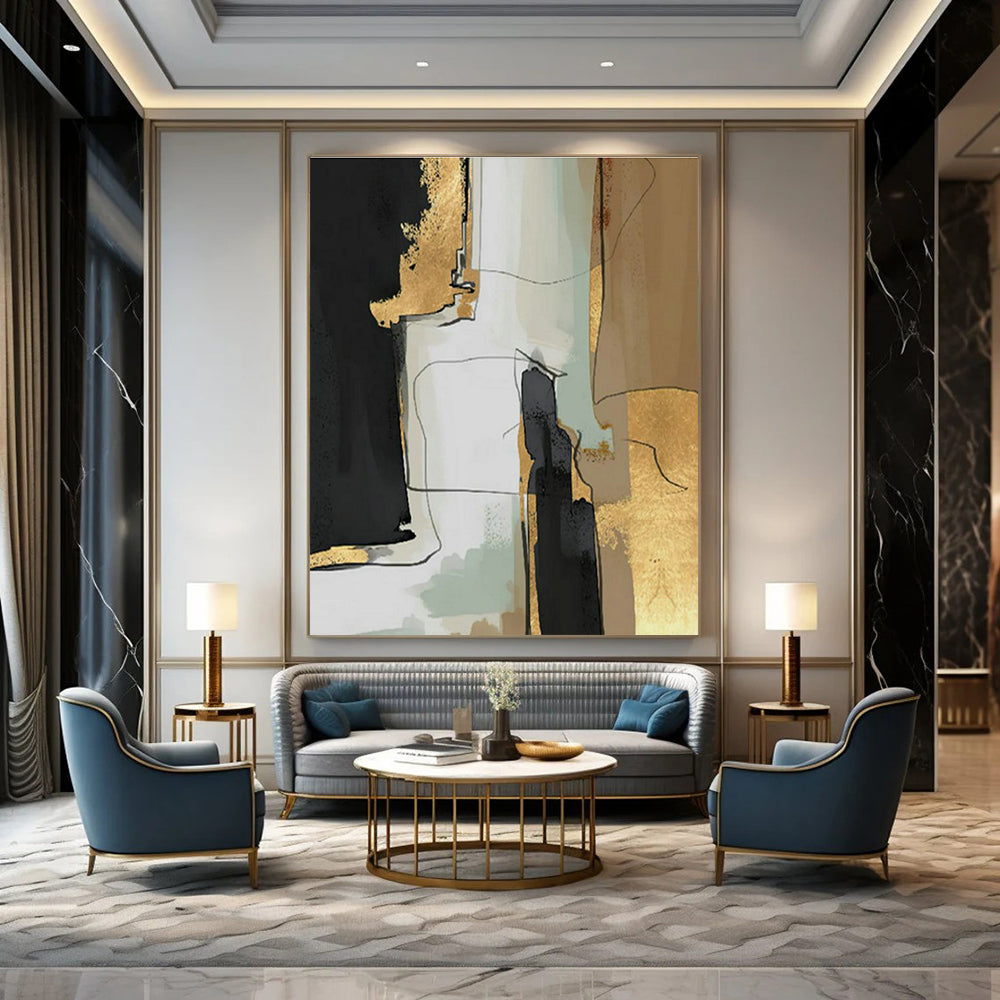Immense Tailored Hand Painted Abstract Art for Hallway & Entryway DLZ2224