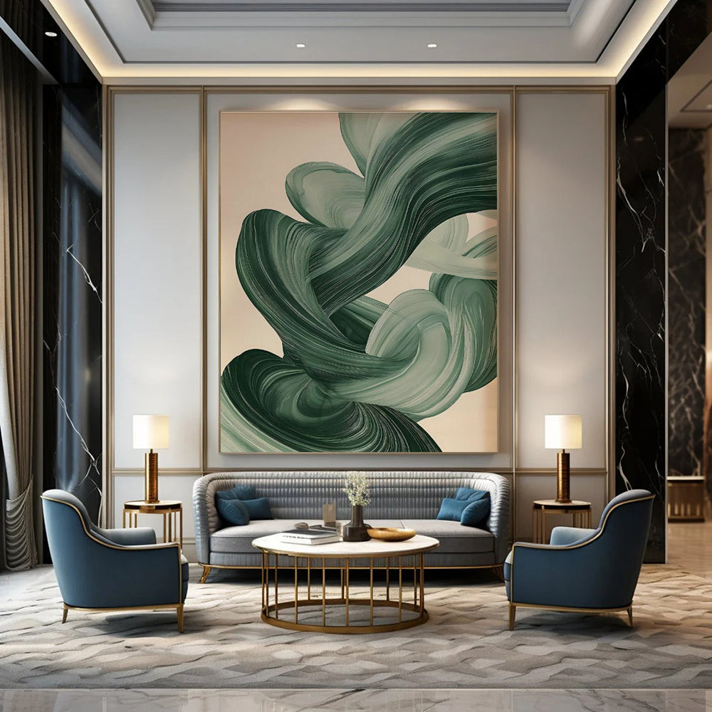 Tremendous - Scale Custom Hand - Painted Abstracts for Dining Room Celebration DLZ0415