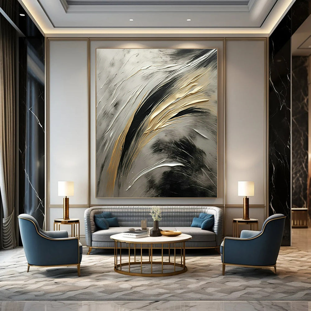 Handmade Abstract Wall Art for Cottage Office Break Room Wall and Hallway Water Cooler Niche DLZ1719