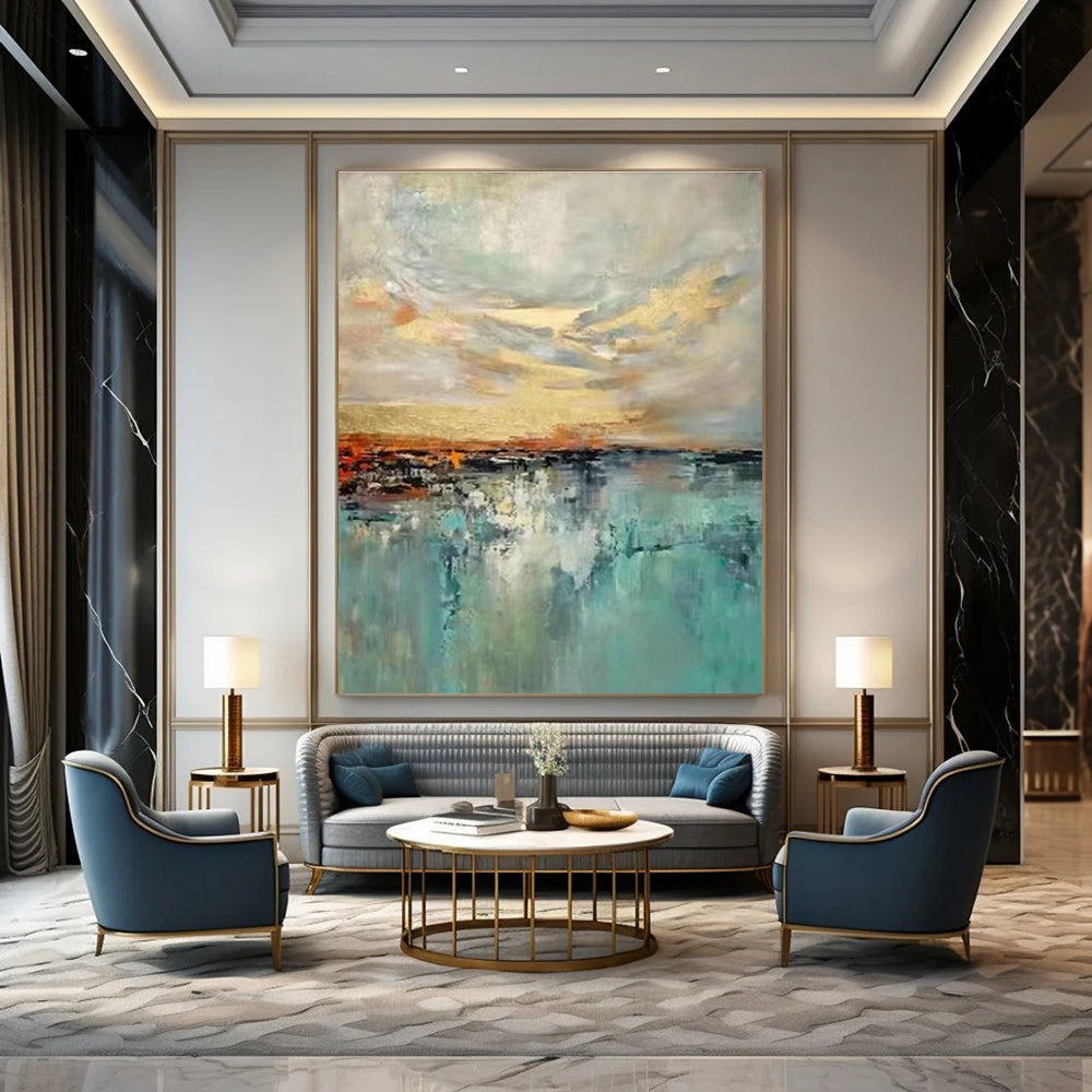 Massive Custom Abstract Paintings for Office Conference Rooms & Bedroom Dressing Areas DLZ0581